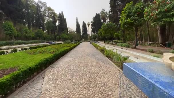 Κήπος Jnan Sbil Στην Παλιά Πόλη Φεζ Μαρόκο — Αρχείο Βίντεο