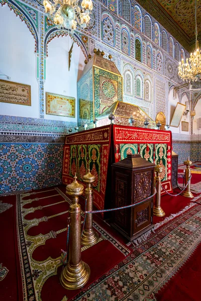 Hermoso Interior Zawiya Moulay Idris Medina Fez Marruecos — Foto de Stock
