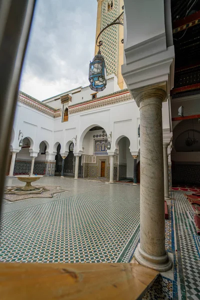 Mosque Minaret Zawiya Moulay Idris Medina Fez — 图库照片