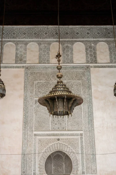 Interiér Cherratine Madrasa Staré Medině Fez Maroko — Stock fotografie
