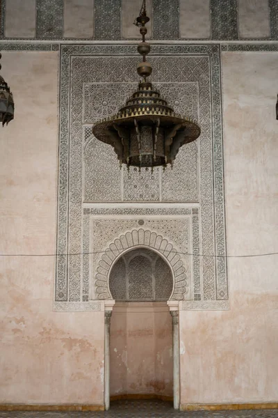 Interior Cherratine Madrasa Old Medina Fez Morocco — Foto Stock
