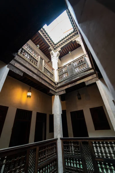 The interior of Cherratine Madrasa in the old medina of Fez, Morocco