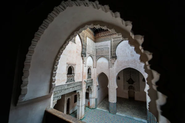 Interior Cherratine Madrasa Old Medina Fez Morocco — Stock Fotó
