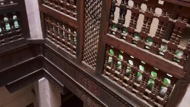 Das Innere Von Cherratine Madrasa Der Alten Medina Von Fez — Stockvideo