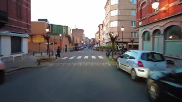 Відеозапис Автомобіля Який Їхав Дорозі Пополудні Брюсселі Бельгія — стокове відео