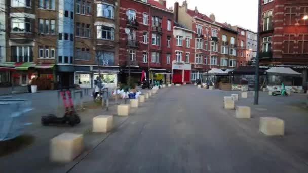 Brüksel Belçika Öğleden Sonra Yolda Giden Bir Arabanın Gerçek Zamanlı — Stok video