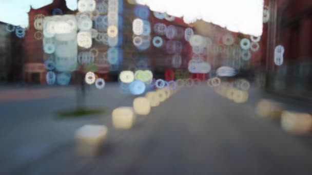 ภาพเบลอของรถข บบนถนนในเม — วีดีโอสต็อก