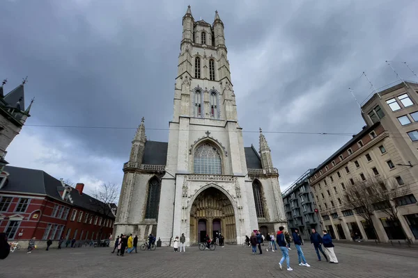 stock image Saint Bavo's Cathedral church in Ghent, Belgium