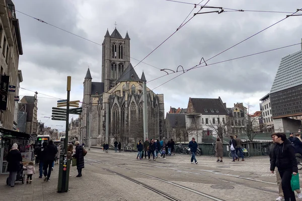 Église Saint Nicolas Sint Niklaaskerk Gand Belgique — Photo