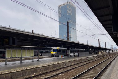 Brüksel, Belçika 'daki Brüksel-Güney tren istasyonu (Bruxelles-Midi)