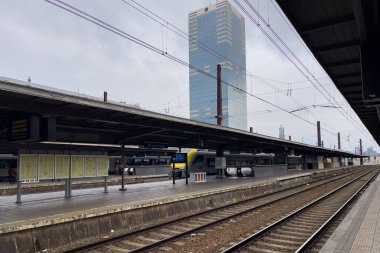 Brüksel, Belçika 'daki Brüksel-Güney tren istasyonu (Bruxelles-Midi)
