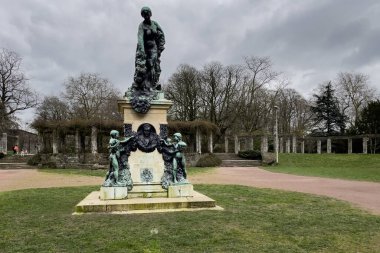 Gent, Belçika 'daki Citadel Parkı' nın sabah manzarası.