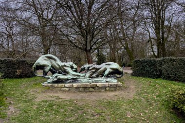 Gent, Belçika 'daki Citadel Parkı' nın sabah manzarası.