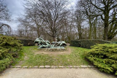 Gent, Belçika 'daki Citadel Parkı' nın sabah manzarası.