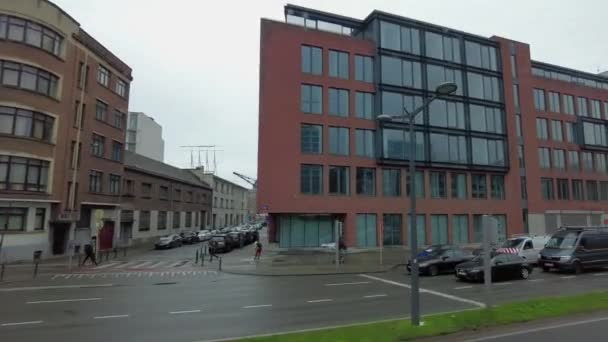 Dashcam Ansicht Von Einem Flixbus Auf Der Straße Belgien Und — Stockvideo