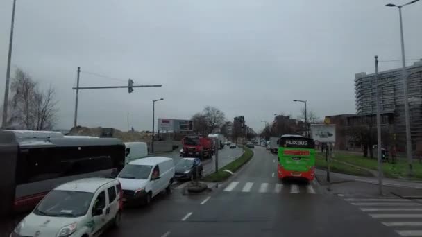 Dashcam Widok Flixbus Jazdy Drodze Belgii Francji — Wideo stockowe