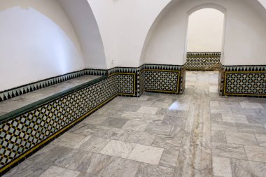 Rabat, Fas 'taki Ulusal Mücevher Müzesi' nde kraliyet hamamı.