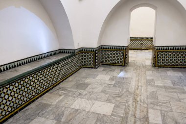 Rabat, Fas 'taki Ulusal Mücevher Müzesi' nde kraliyet hamamı.