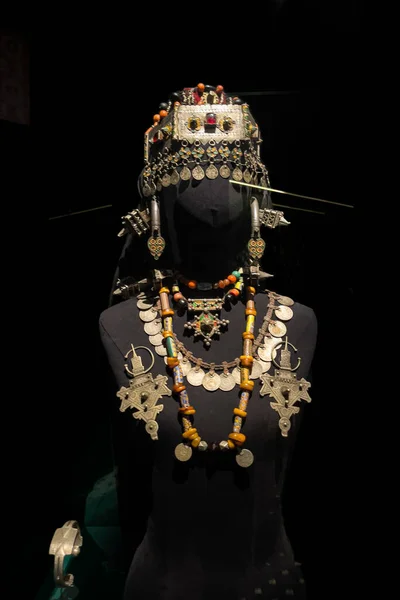 摩洛哥拉巴特国家珠宝博物馆一件古老珠宝的特写 — 图库照片