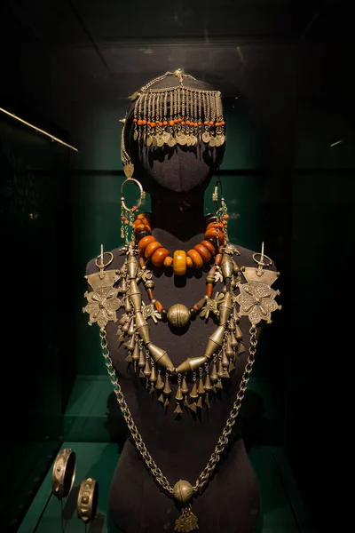 stock image Close-up of an old jewelry piece at the National Museum of Jewelry in Rabat, Morocco