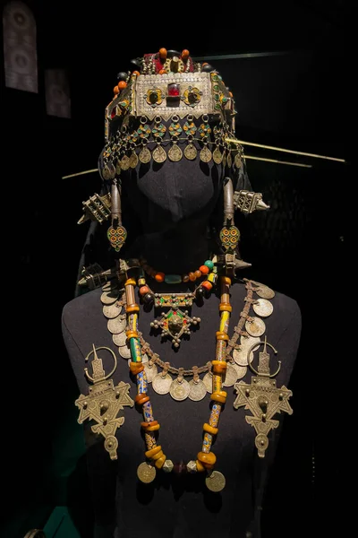 stock image Close-up of an old jewelry piece at the National Museum of Jewelry in Rabat, Morocco