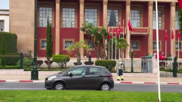 Rabat Fas Taki Fas Parlamento Binası — Stok video