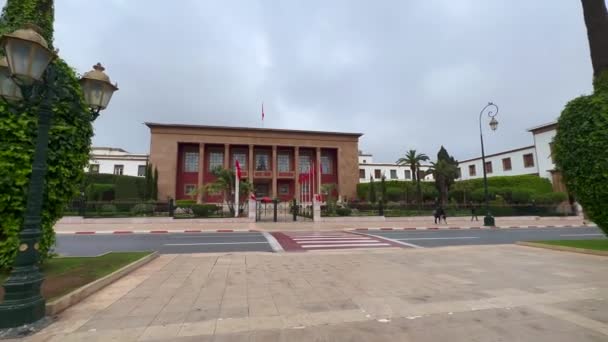 Rabat Fas Taki Fas Parlamento Binası — Stok video