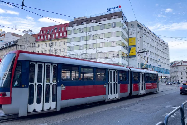 Stock image Modern tramway on the road in Vienna, Austria