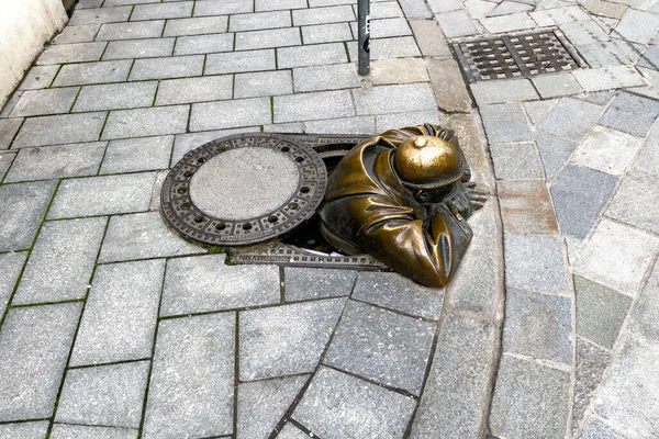 Cumil Sewer Worker Bratislava Slovakia — Stock Photo, Image