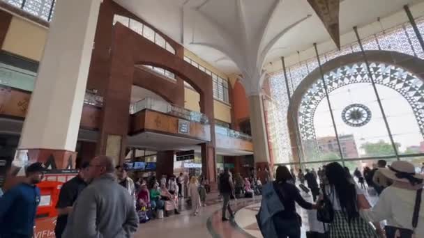 摩洛哥马拉喀什的火车站 — 图库视频影像