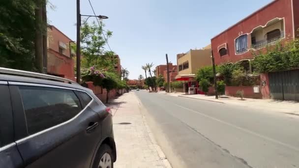 Pov Séta Marrakech Városában Marokkóban — Stock videók
