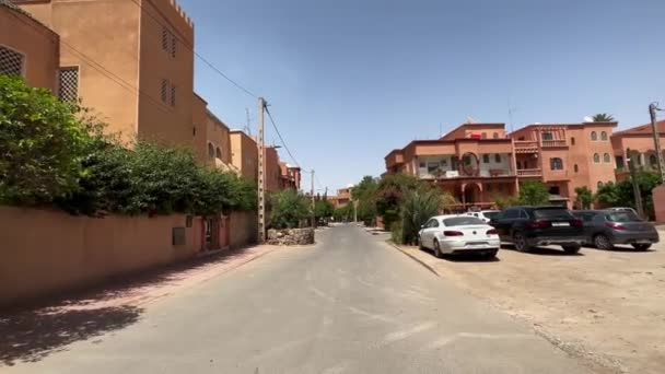 Pov Wandern Der Stadt Marrakesch Marokko — Stockvideo