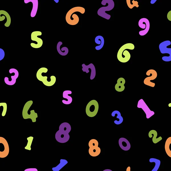 Αριθμοί Χωρίς Ραφή Μοτίβο Έγχρωμος Αριθμός Μαθηματικά Χρώμα Εκτύπωσης Για — Διανυσματικό Αρχείο