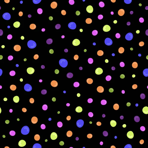Цветной Бесшовный Рисунок Неправильными Точками Пузыри Камни Тенью Упаковка Шаблон — стоковый вектор