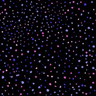 Düzensiz noktaları olan soyut vektör arkaplanı. Kusursuz kalıp, paketleme şablonu, baskılar, tekstil ve duvar kağıtları.