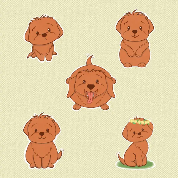 Tatlı küçük köpekle ayarlanmış.