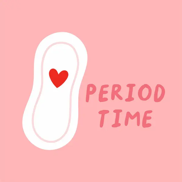 Tarjeta Letras Menstruación Cita Ciclo Menstrual Letras Períodos Para Tarjeta — Archivo Imágenes Vectoriales