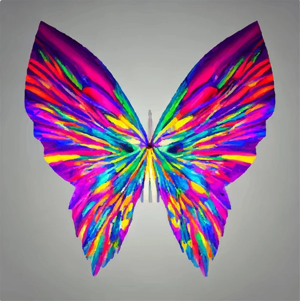 Mariposa Colorida Sobre Fondo Blanco — Foto de Stock