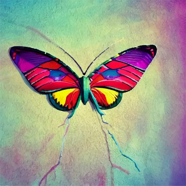 蓝色背景上的抽象蝴蝶 — 图库照片