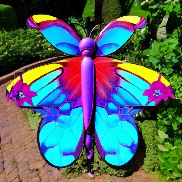 Красочная Бабочка Цветке — стоковое фото