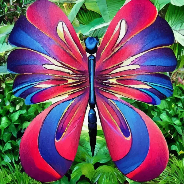 Бабочка Красочном Фоне — стоковое фото