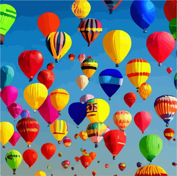 Balões Voando Com Fitas Coloridas Padrão Sem Costura Fundo Vetorial — Fotografia de Stock