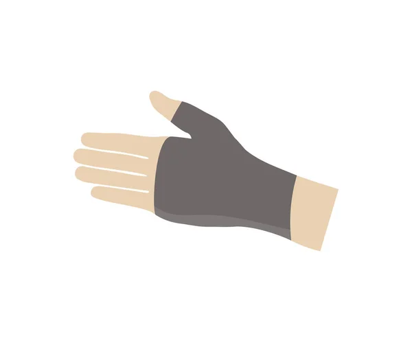 Hand Injury Hand Bandaging Health Problems Medicine Treatment Concept Logo — Stock Vector