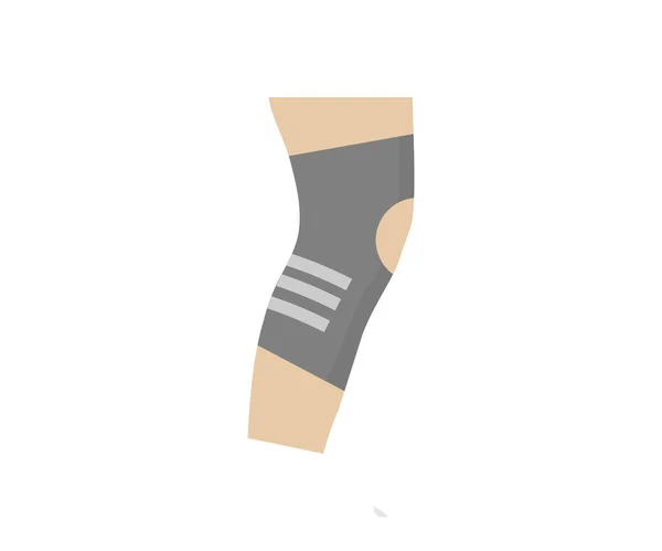 Knieverletzung Erholung Sportverletzung Logo Design Orthopädische Anatomische Orthese Fußorthesen Kniegelenkbandage — Stockvektor