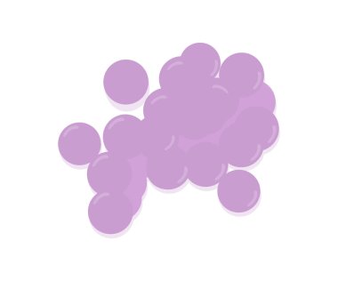 Staphylococcust aureus bakteri enfeksiyon logosu tasarımı. Antibiyotiğe dirençli bulaşıcı hastalıklar vektör tasarımı ve illüstrasyonu.