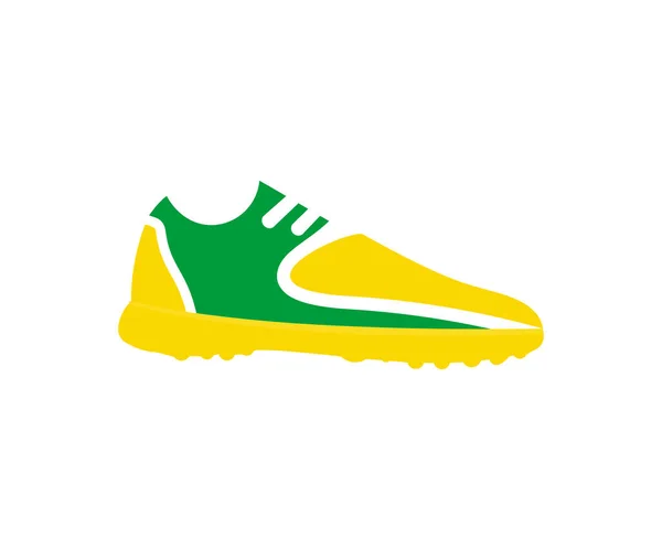 Sepatu Sepakbola Sepakbola Sepatu Kuning Hijau Atau Sepatu Sepak Bola - Stok Vektor
