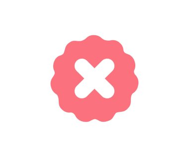 Kırmızı haç işareti madalyası, düz ve modern işaret logosu tasarımı. Ayrı kene sembolleri, kontrol listesi işaretleri işareti işareti işareti, kırmızı yanlış, çapraz işaret vektör tasarımı ve illüstrasyonunu sil.