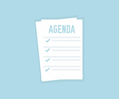 Gündem. Günlük Üretim Planlayıcısı. Olay planlama takvimi logo tasarımı. Zaman yönetimi. Randevu takvimi vektör tasarımı ve illüstrasyonu.