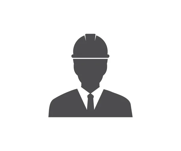 Stavební Inženýr Stavební Dělník Zaměstnanec Návrh Loga Práce Business Person — Stockový vektor