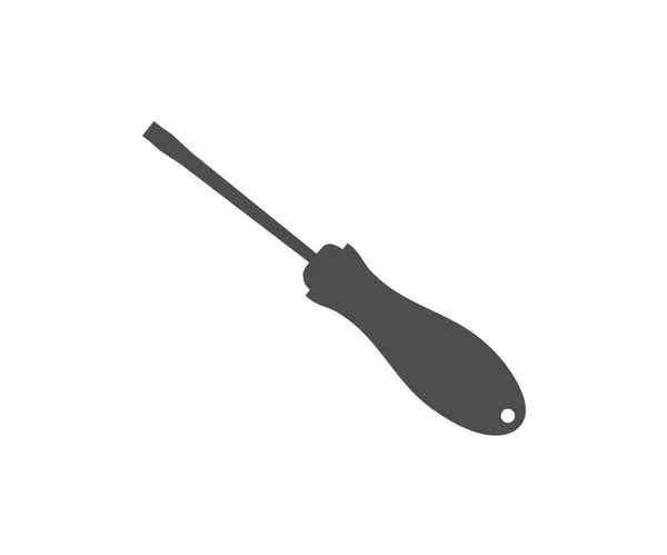 Rewdriver Icon Силуэт Отвертки Дикий Инструмент Благоустройства Строительства Ремонта Обслуживания — стоковый вектор